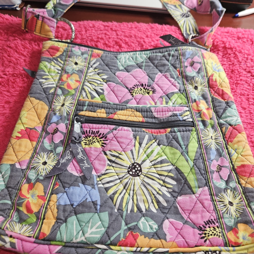 Vera Bradley Gray Floral Crossbody Bag